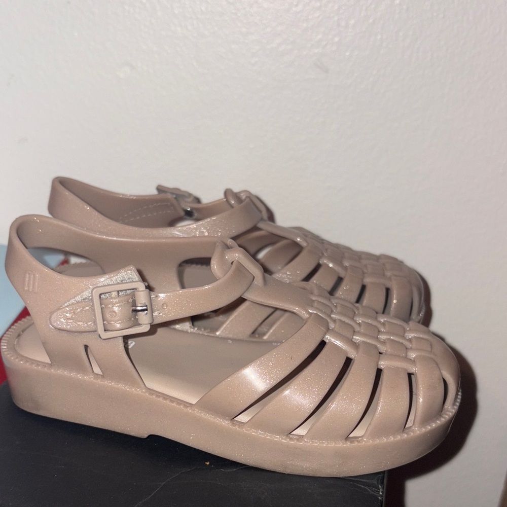 Mini Melissa Kids Tan Sandals size 10c